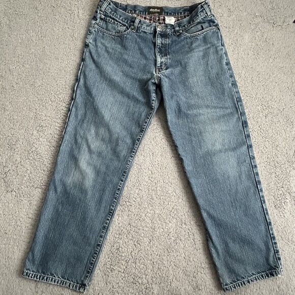 Eddie Bauer Other - Eddie Bauer Fleece Lined Jeans Mens 38 X 32 Relaxed Fit Denim Outdoor Hunting